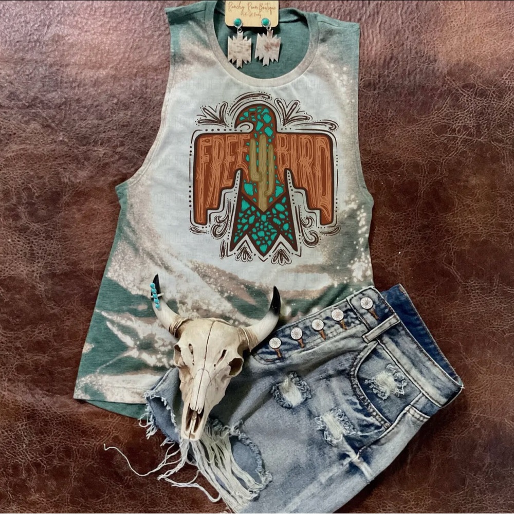 Free Bird Graphic Tank Top